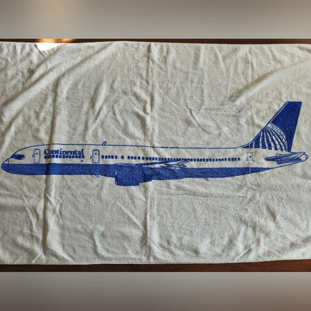 Vintage Continental Airlines Large Plane towel